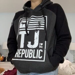 Tijuana MEXICO grey hoodie “TJ Republic” design